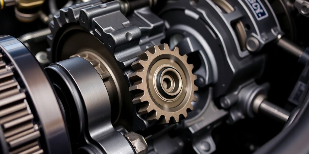 Subaru WRX transmission gears and components.