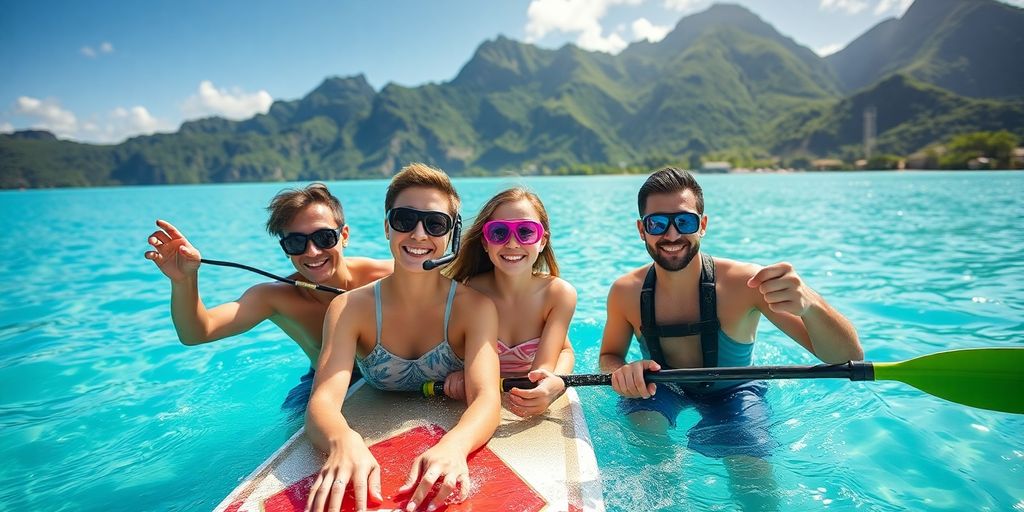 Family enjoying Bora Bora activities with pass.