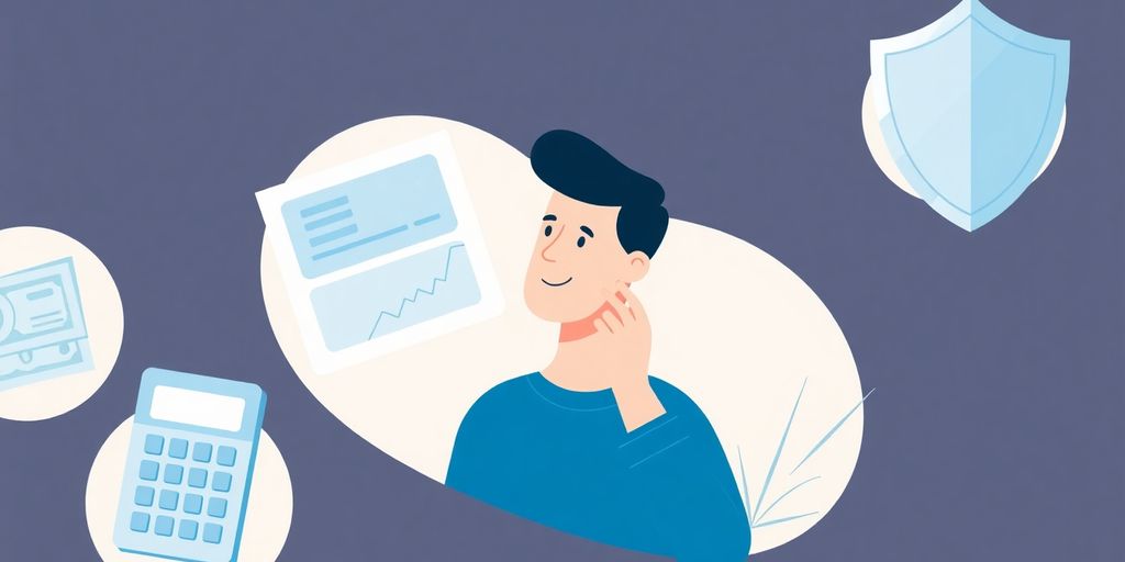 Illustrasjon av økonomisk trygghet og planlegging.