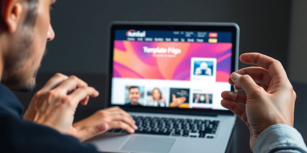 Person using a computer with a confused expression.