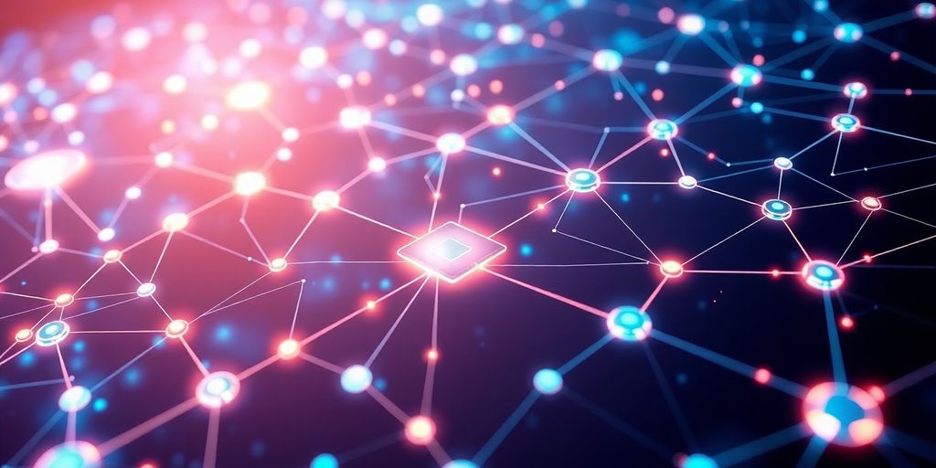 Blockchain network connected to IoT devices.