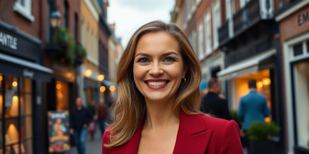 Vrouw glimlacht, Den Helder