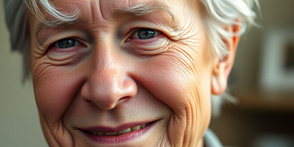 Personne âgée souriante
