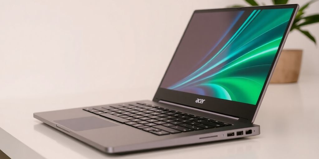 جهاز كمبيوتر محمول Acer Copilot+ بتصميم عصري.