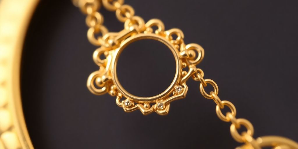 Bijoux en or avec des détails raffinés.