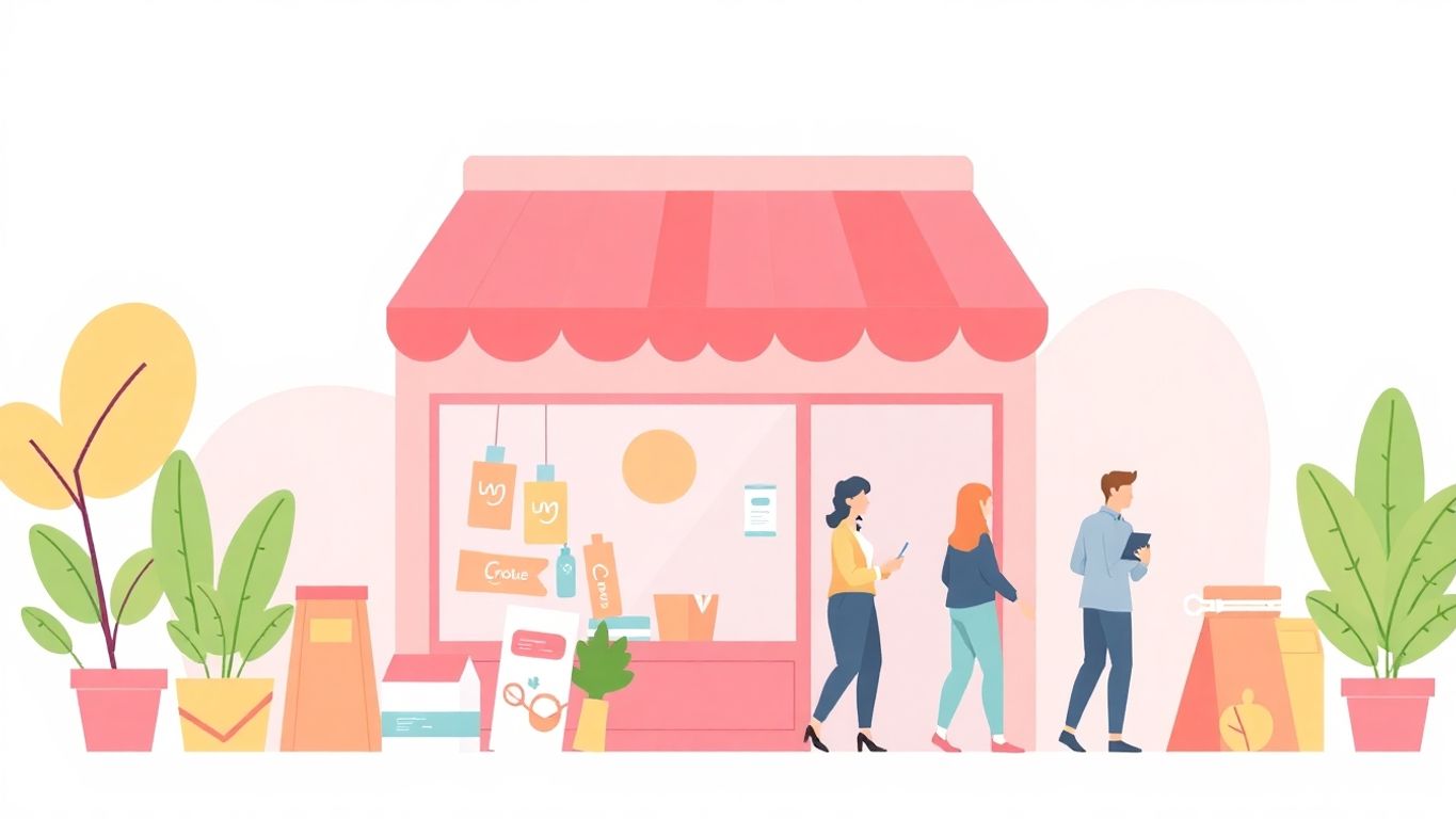 Illustrasjon av branding for små bedrifter.