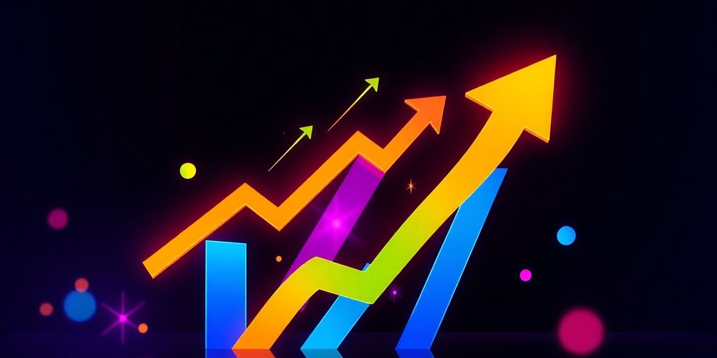 E-commerce growth chart illustration.