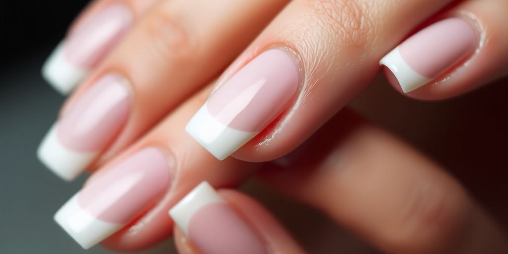 Unhas francesinhas elegantes e bem cuidadas.
