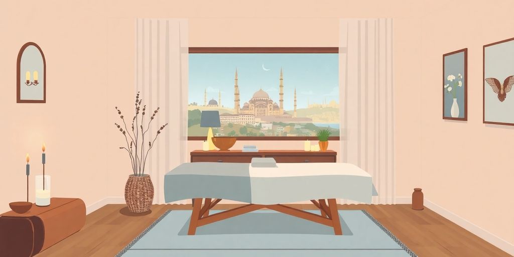 İstanbul'da rahatlatıcı masaj ortamı.
