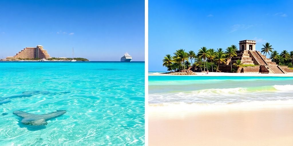 Azure waters, ancient ruins, vibrant nightlife, desert landscapes, lush jungles.