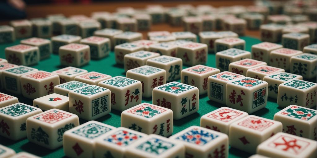 Mahjong tiles collage with players engaging in a game, highlighting community and player engagement.