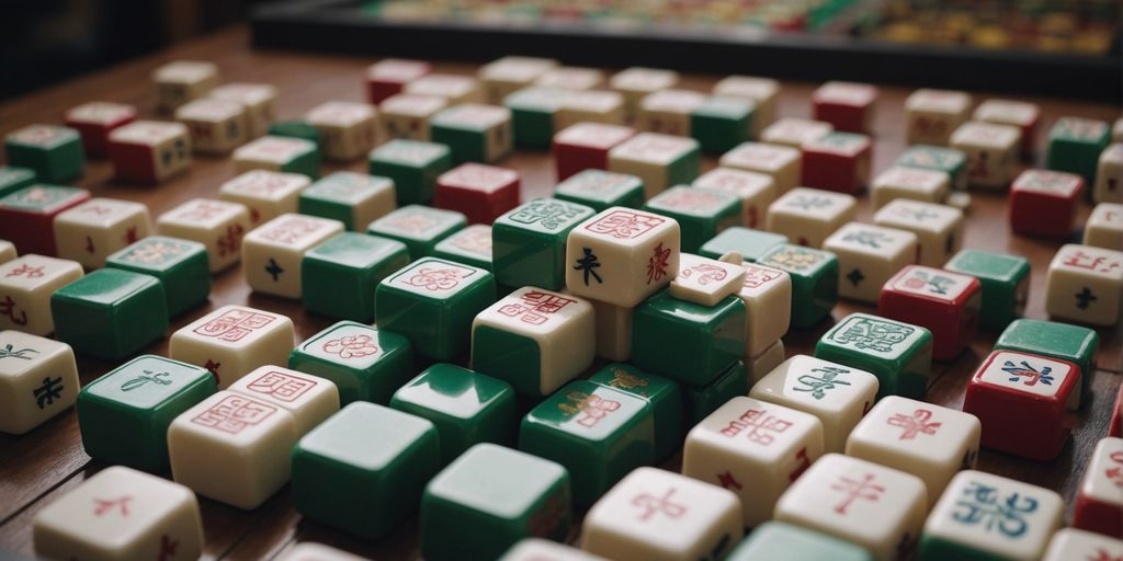 Mahjong tiles set for sale with vibrant designs