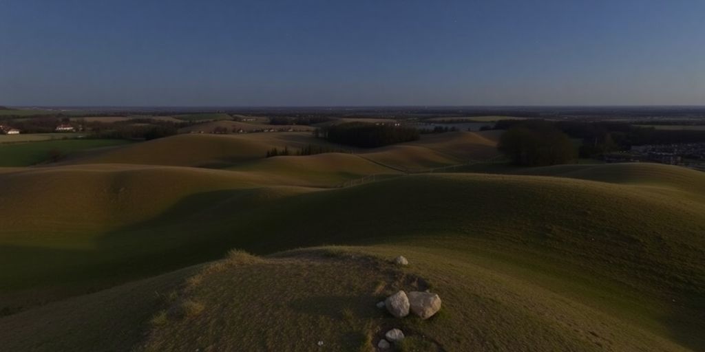 Vue aérienne de la Vendée après le séisme.