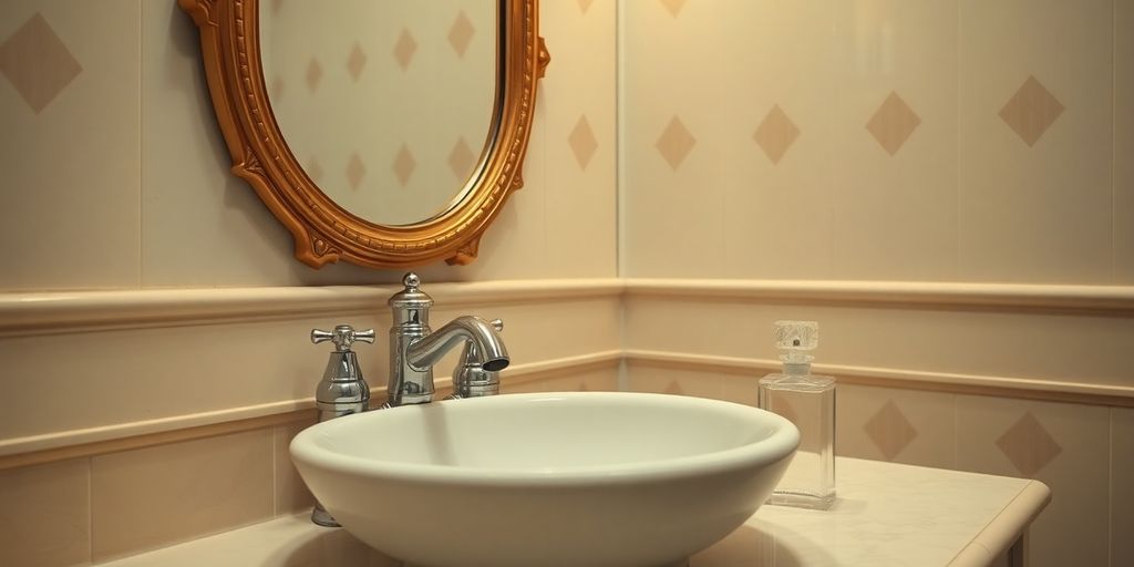 Vintage vanity, Art Deco mirror