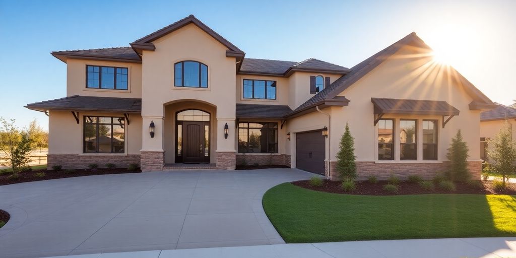 A beautiful custom-built home exterior in Druid Hills.