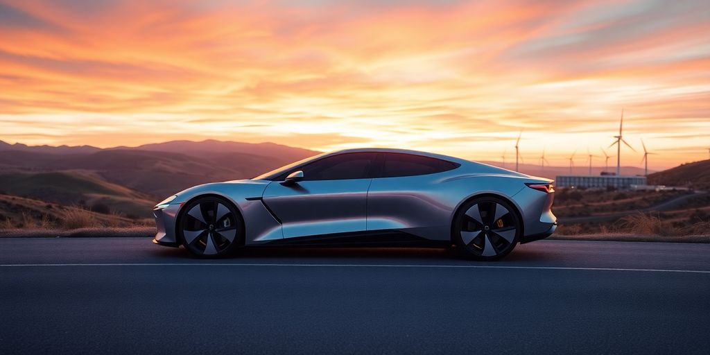 Voiture à hydrogène futuriste