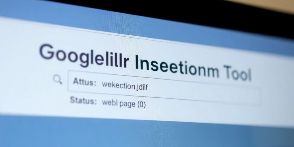 Magnified Google URL inspection tool interface.