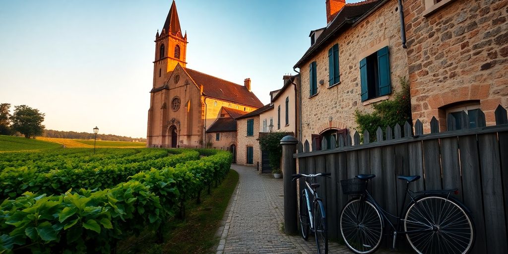 Vignobles verdoyants, église médiévale et ruelles pavées de Saint-Émilion.