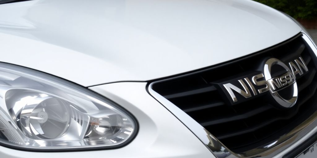Nissan sedan with auto parts.