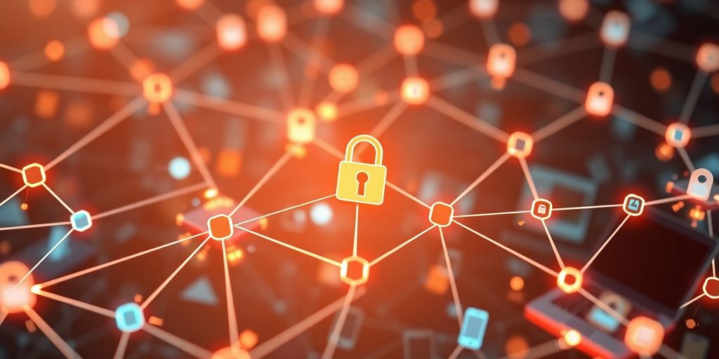 Connected devices and blockchain network.