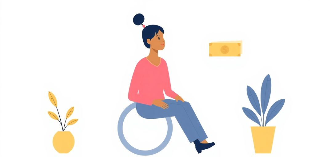 Person mottar økonomisk støtte ved sykdom.