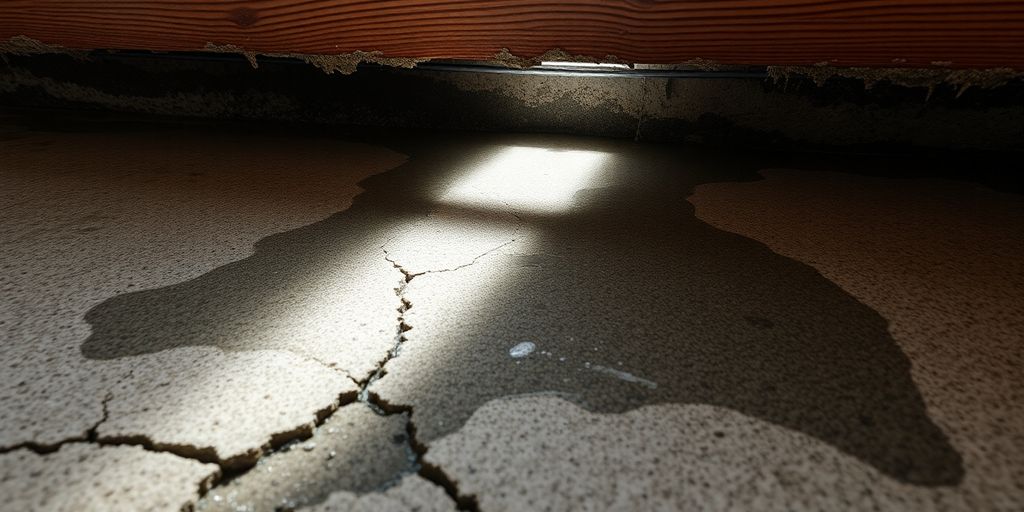 Water damage under wooden flooring