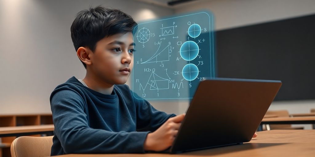 AI assisting student with math