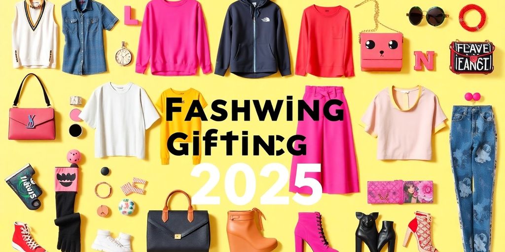 Colorful trendy fashion items for stylish gifts in 2025.