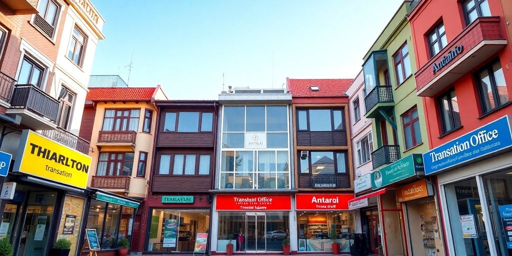 Ankara'daki tercüme ofislerinin çeşitli mimari tarzları.