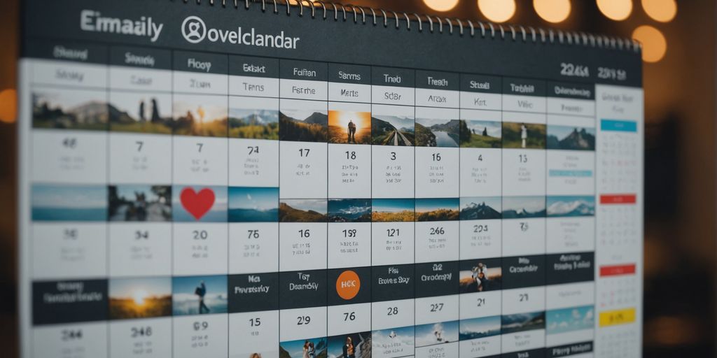 Polyamorous family calendar with multiple schedules and symbols