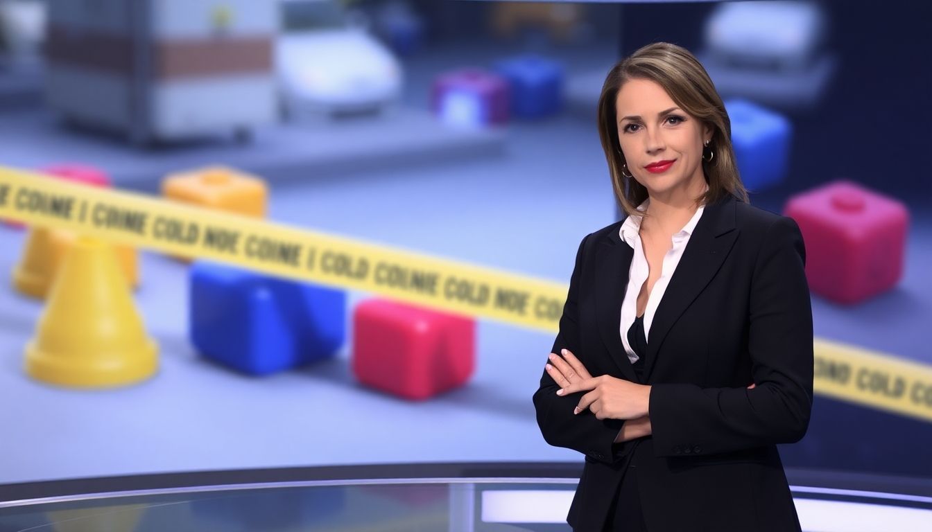 TV news announcer reporting on cold case investigations.