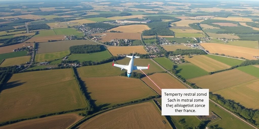 Aéronefs survolant le paysage pittoresque
