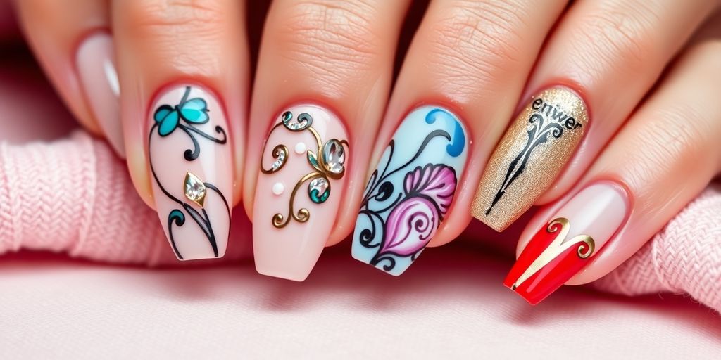 Unhas decoradas elegantes e sofisticadas para 2025.