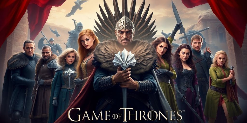 Game of Thrones cast in medieval fantasy setting.