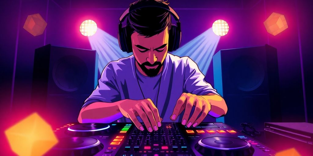 DJ mixing music.