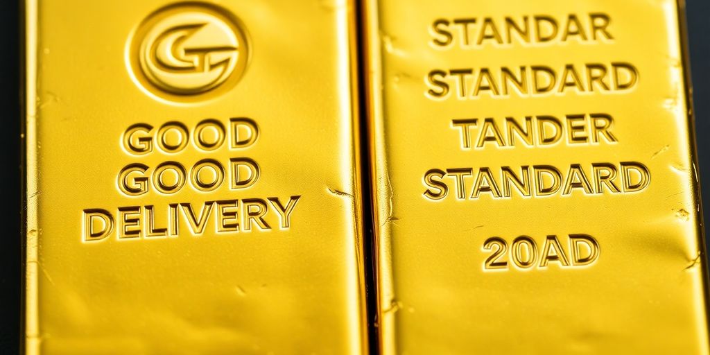 Comparaison entre lingots d'or Good Delivery et standards.