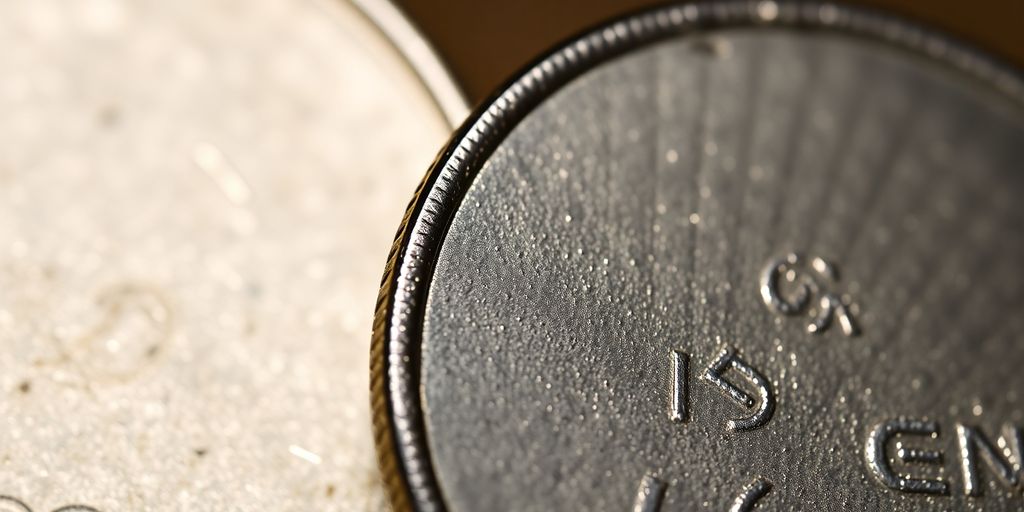 Une pièce d'argent authentique à côté d'une fausse.
