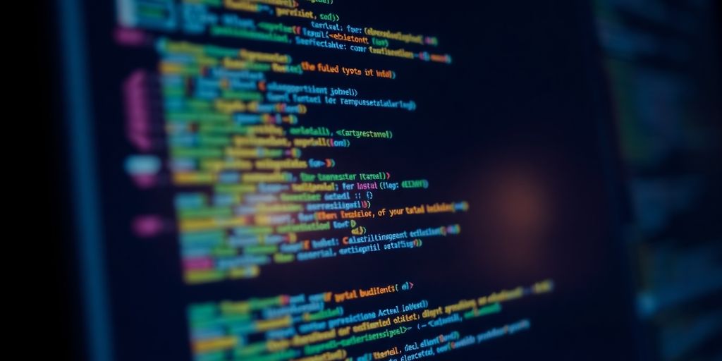 Digital interface patterns on a computer screen.