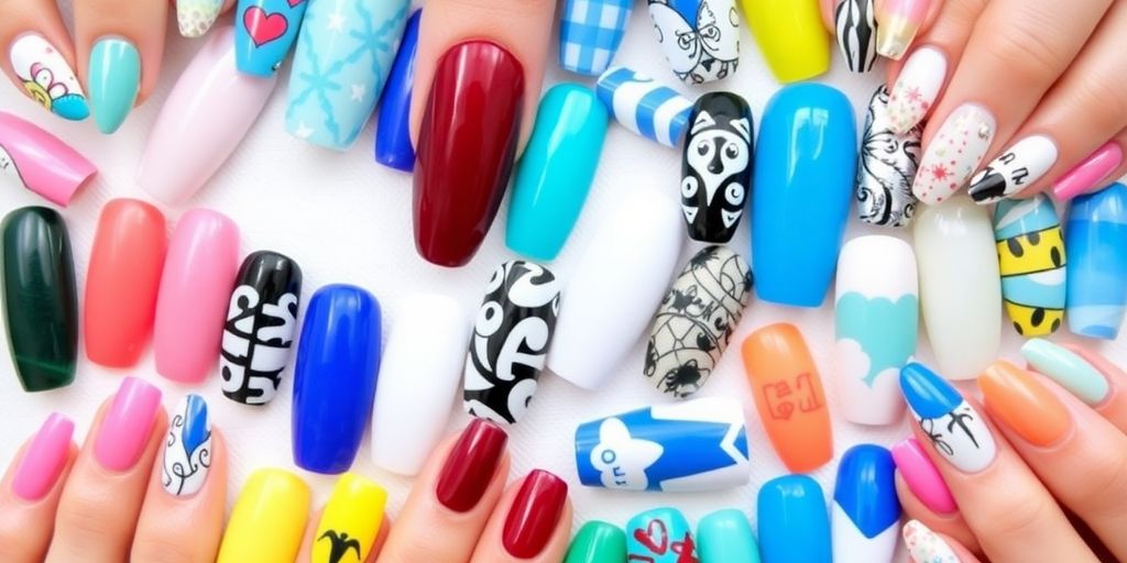 Colorful press-on nails for every occasion.