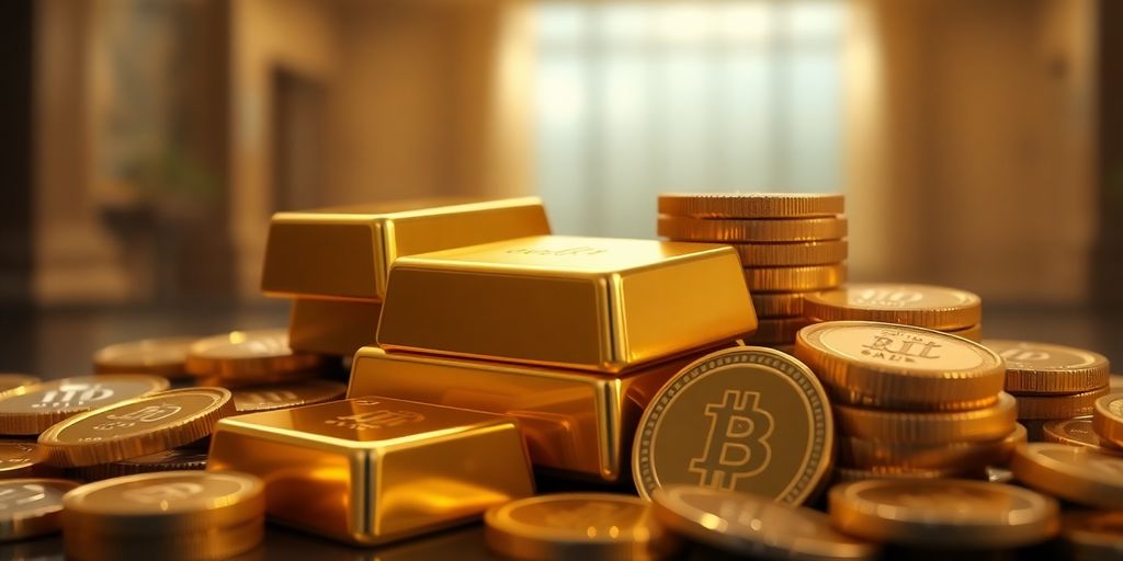 Or et richesse dans un cadre bancaire élégant.
