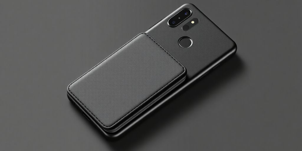 Pixel 9 Pro wallet case magnetically attached to phone.
