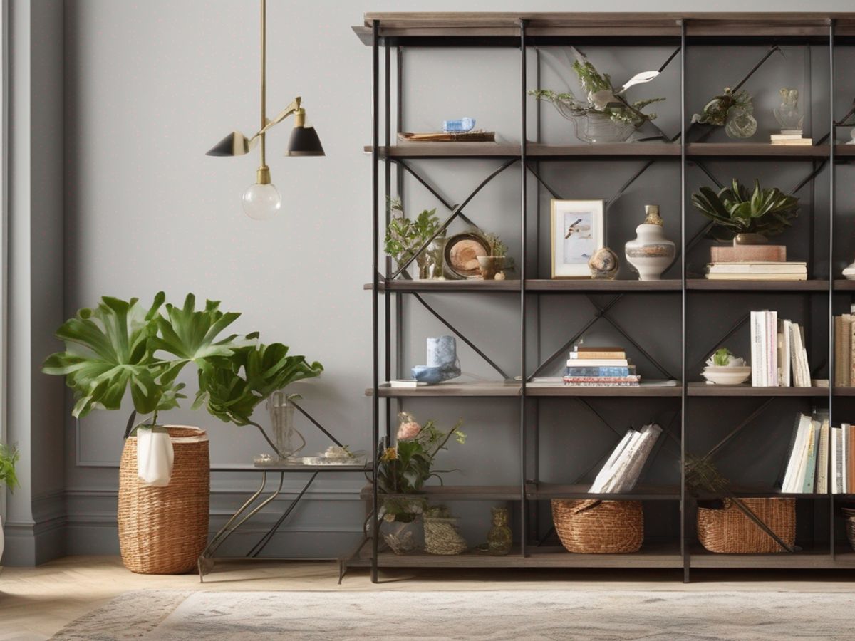 styled bookcase middle shelf