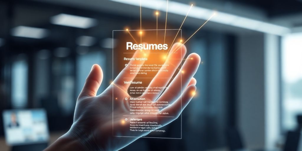 AI assisting professional with resume creation.