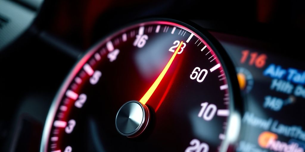 Speedometer measuring website performance.