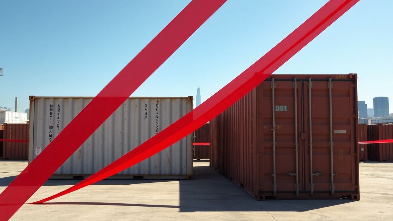 Shipping containers in LA port