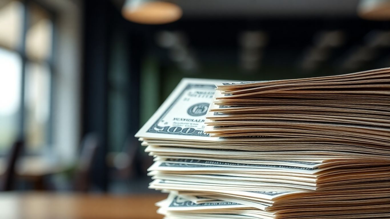 Stacks of US dollar bills