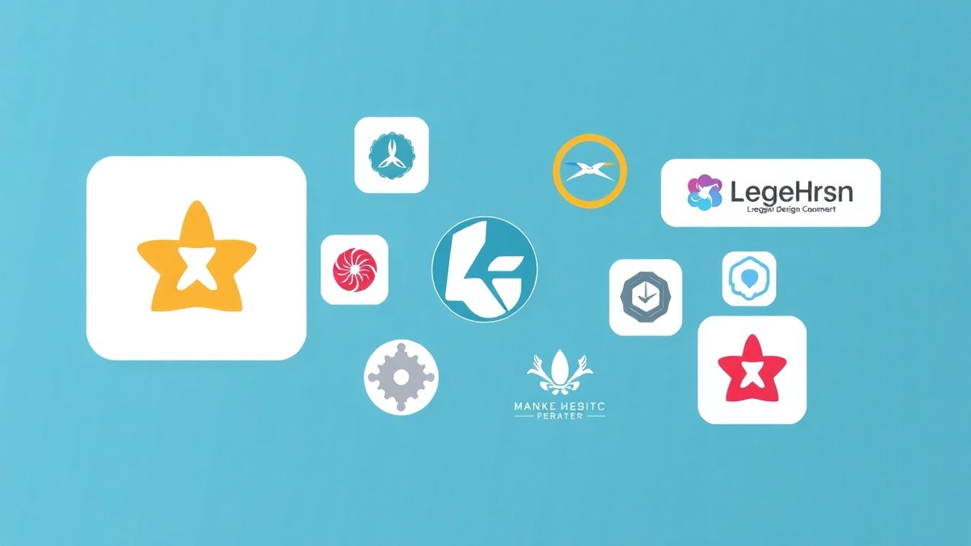 Illustrasjon av logo designfeil med moderne stil.