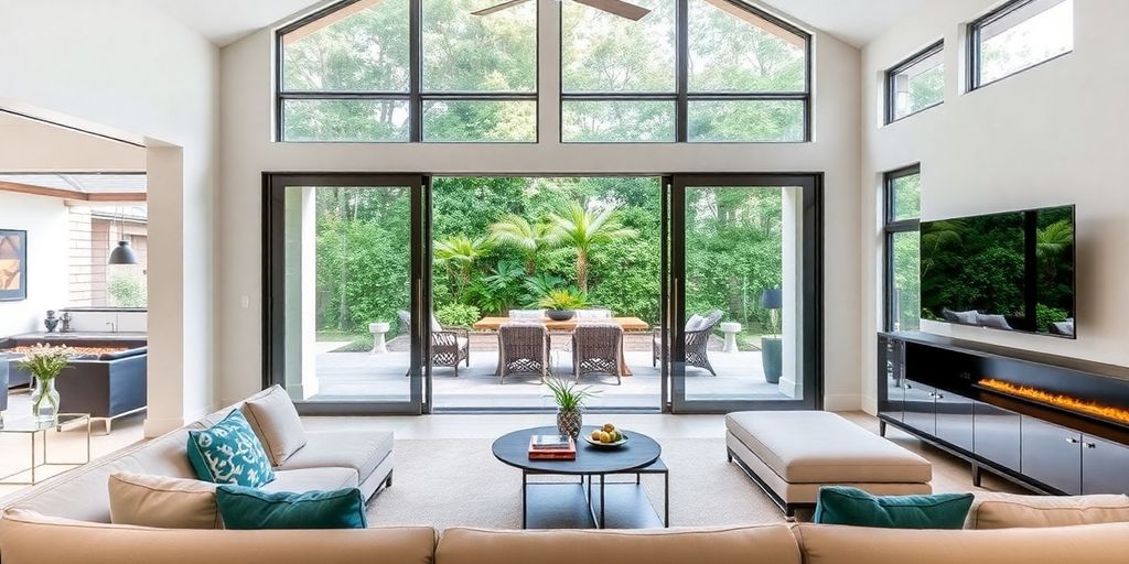 Elegant Anderson sliding doors enhance modern home design.