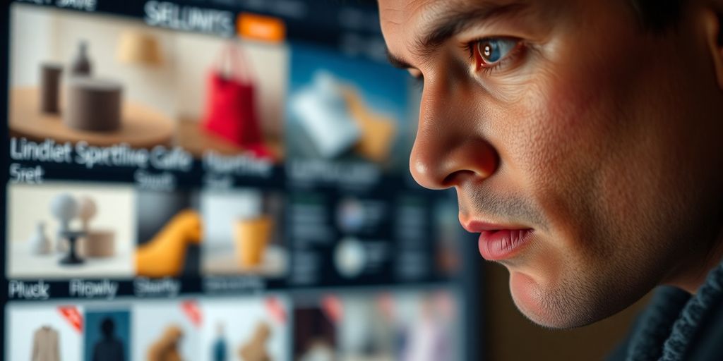 Person experiencing FOMO while browsing a website.