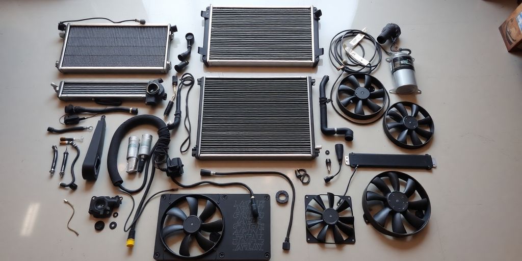 Mitsubishi Lancer cooling and heating system parts.